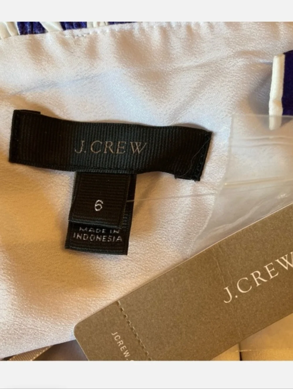 J CREW Blue White Cabana Stripe Ruffle Maxi Dress NWT - Picture 6 of 9